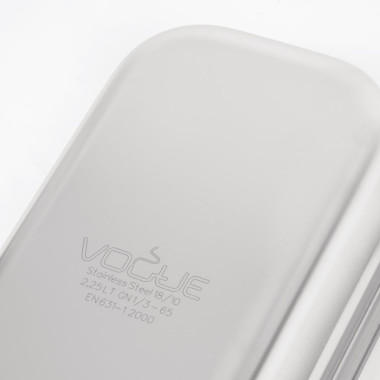 Bac inox 18/10 GN 1/3 professionnel 65mm - Vogue