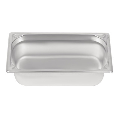 Bac inox 18/10 GN 1/3 professionnel 100mm - Vogue