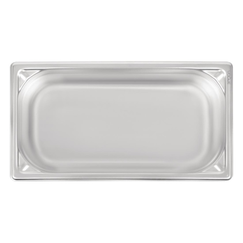 Bac inox 18/10 GN 1/3 professionnel 100mm - Vogue