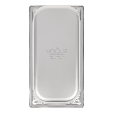 Bac inox 18/10 GN 1/3 professionnel 100mm - Vogue