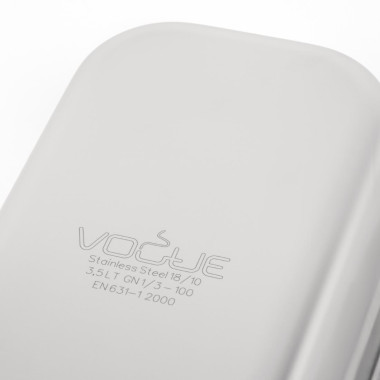 Bac inox 18/10 GN 1/3 professionnel 100mm - Vogue