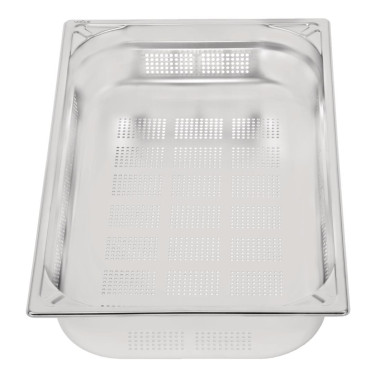 Bac inox 18/10 perforé GN 1/1 professionnel 100mm - Vogue