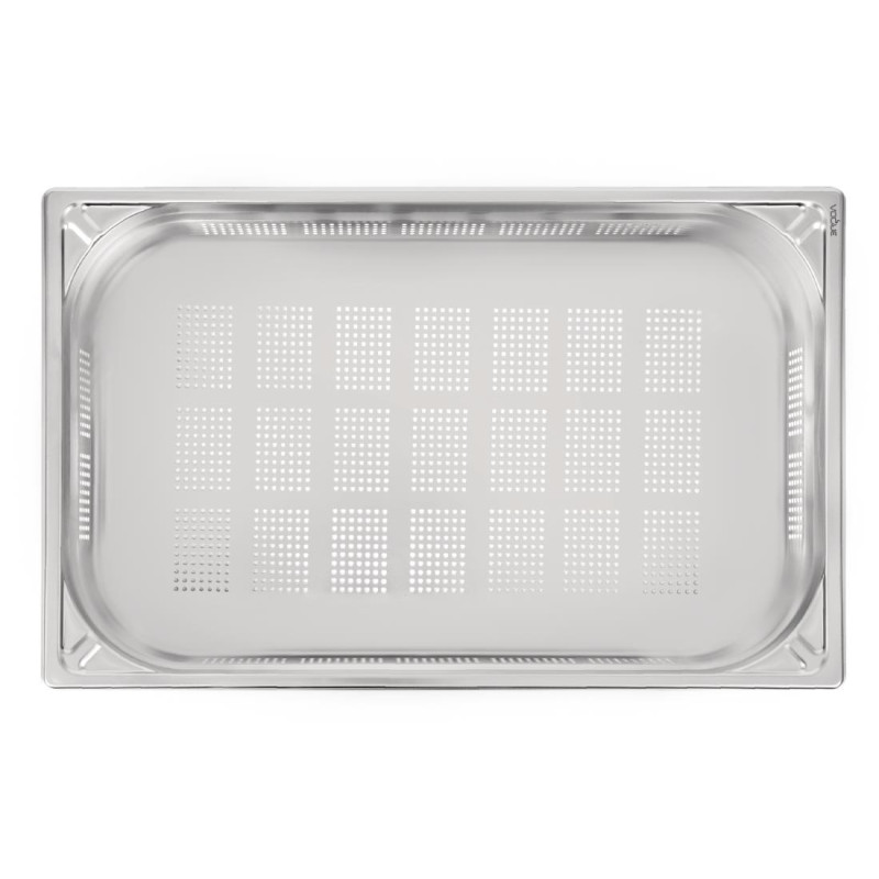 Bac inox 18/10 perforé GN 1/1 professionnel 100mm - Vogue