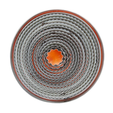 Lot de 11 emporte-pièces ronds cannelés - Vogue