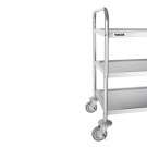 Chariot de débarrassage en acier inoxydable 3 niveaux - Vogue
