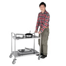 Chariot de débarrassage en acier inoxydable 2 niveaux - Vogue