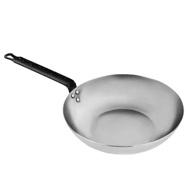 Wok en acier carbone 280mm - Vogue