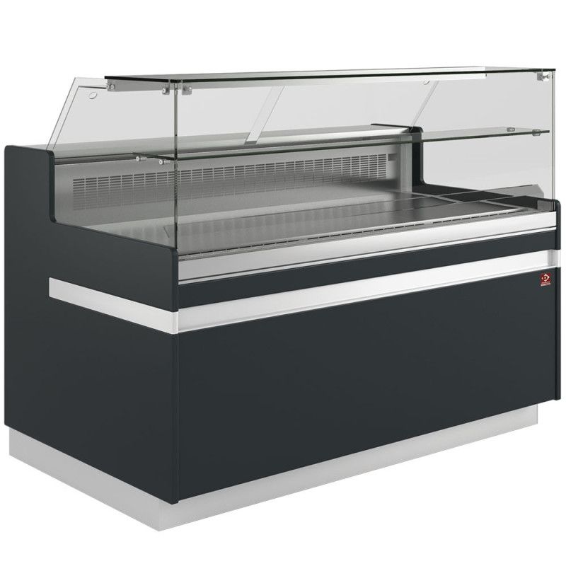 Comptoir vitrine réfrigéré noir - Diamond  au meilleur prix sur Restock CHR