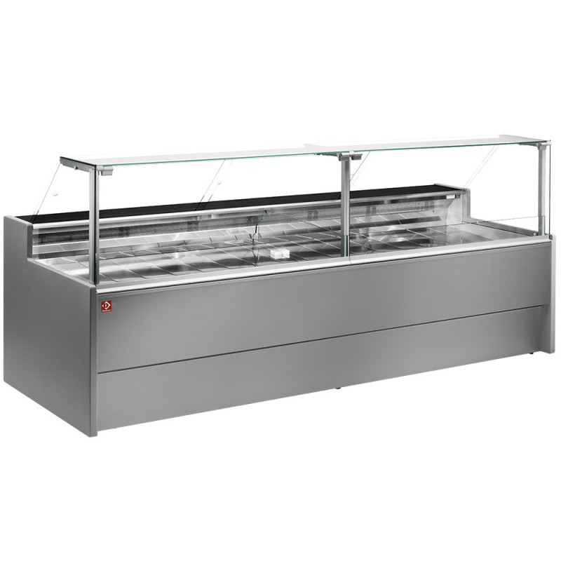 Comptoir vitrine réfrigéré à vitre droite - gris - Diamond  au meilleur prix sur Restock CHR