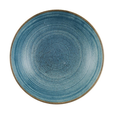 Assiettes coupes rondes Stonecast Raw Teal 182mm (Lot de 12) - Churchill