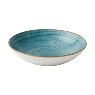 Assiettes coupes rondes Stonecast Raw Teal 182mm (Lot de 12) - Churchill