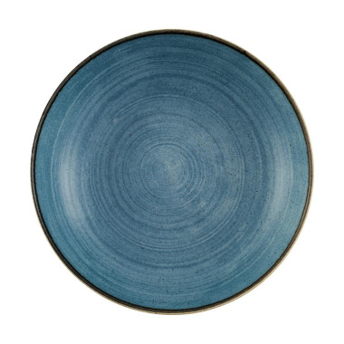 Assiettes coupes rondes Stonecast Raw Evolve Teal 248mm (Lot de 12) - Churchill