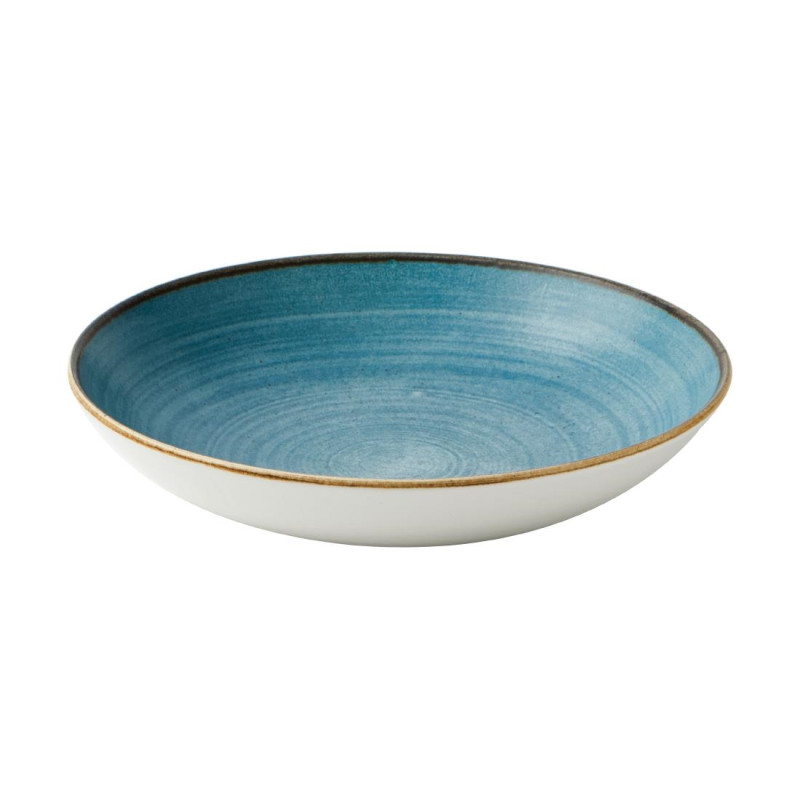 Assiettes coupes rondes Stonecast Raw Evolve Teal 248mm (Lot de 12) - Churchill