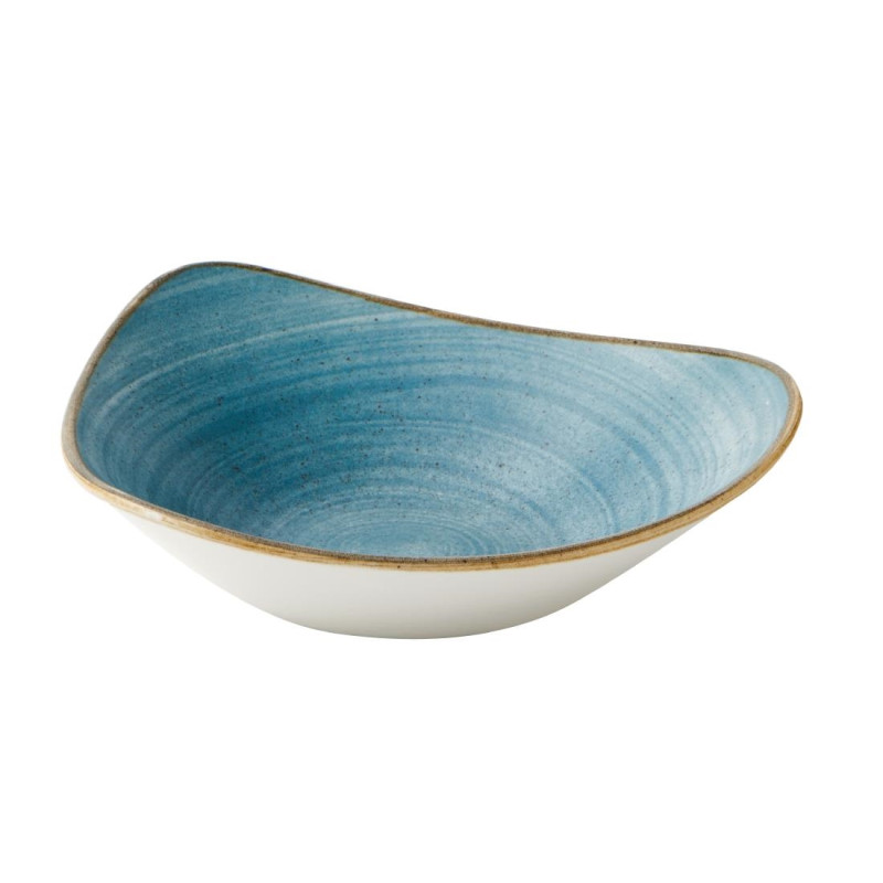 Bols triangulaires Stonecast Raw Lotus Teal 178mm (Lot de 12) - Churchill
