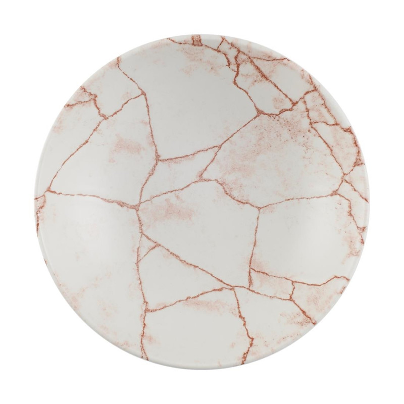 Assiettes coupes rondes Studio Prints Kintsugi Evolve Coral 184mm (Lot de 12) - Churchill