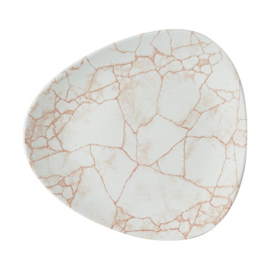 Assiettes triangulaires Studio Prints Kintsugi Lotus Coral 178mm (Lot de 12) - Churchill