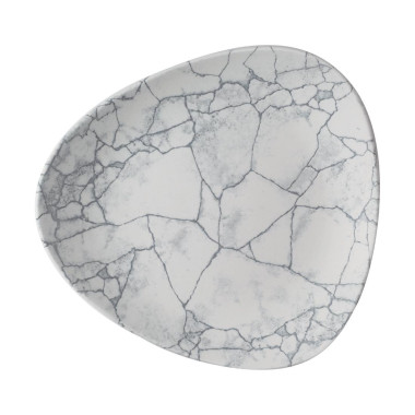 Assiettes triangulaires Studio Prints Kintsugi Pearl Lotus Grey 254mm (Lot de 12) - Churchill