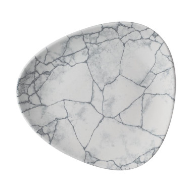 Assiettes triangulaires Studio Prints Kintsugi Pearl Lotus Grey 178mm (Lot de 12) - Churchill