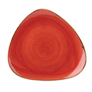 Assiettes triangulaires Stonecast Berry Red 311mm (Lot de 6) - Churchill