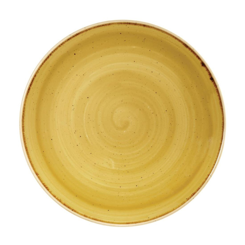 Assiettes rondes Stonecast Mustard Seed Yellow 260mm (Lot de 12) - Churchill