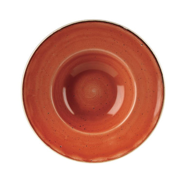 Bols à bord large Stonecast Spiced Orange 239mm (Lot de 12) - Churchill
