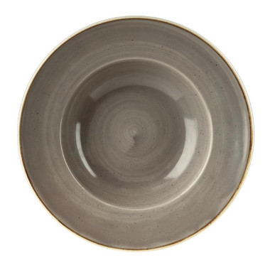 Bols à bord large Stonecast Peppercorn Grey 240mm (Lot de 12) - Churchill