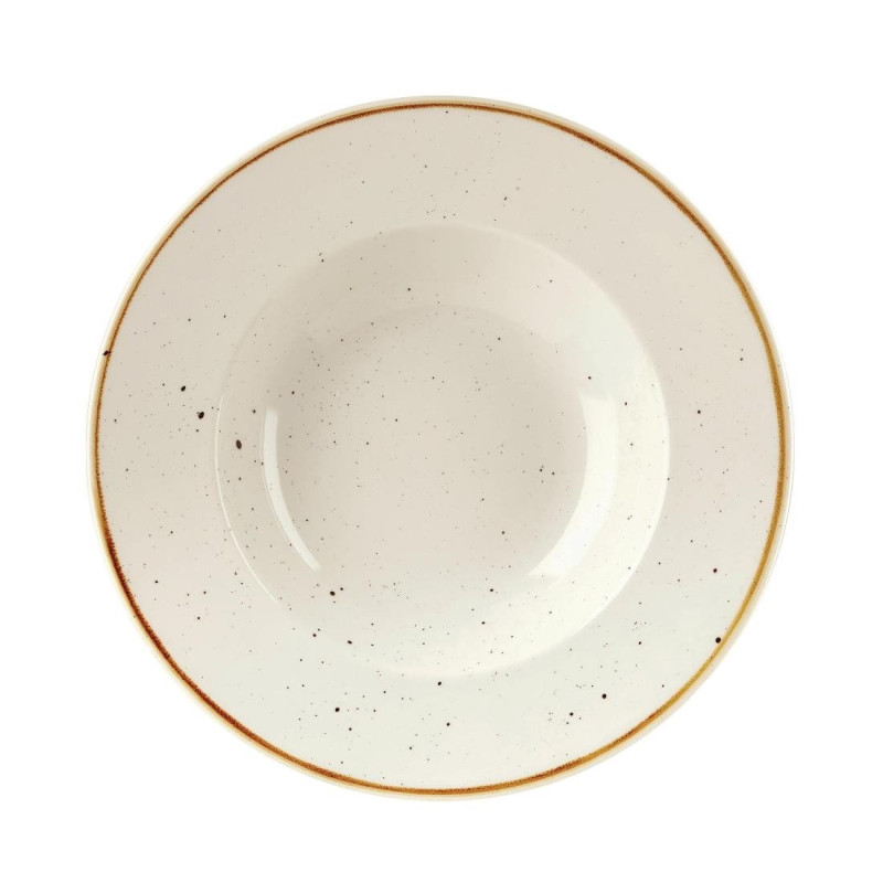Bols à bord large Stonecast Barley White 280mm (Lot de 12) - Churchill