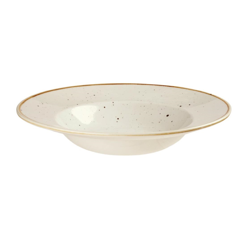 Bols à bord large Stonecast Barley White 280mm (Lot de 12) - Churchill