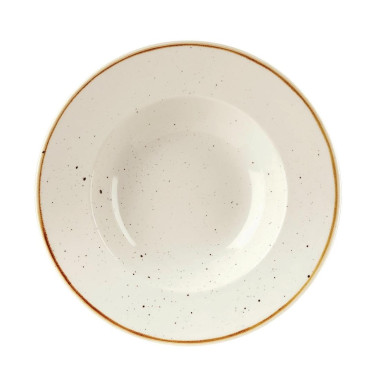 Bols à bord large Stonecast Barley White 240mm (Lot de 12) - Churchill