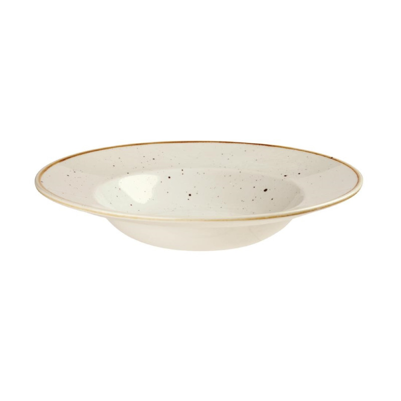 Bols à bord large Stonecast Barley White 240mm (Lot de 12) - Churchill