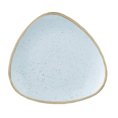 Assiettes triangulaires Stonecast Duck Egg Blue 315mm (Lot de 6) - Churchill