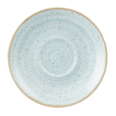 Soucoupes à cappuccino rondes Stonecast bleu pâle 185mm (lot de 12) - Churchill