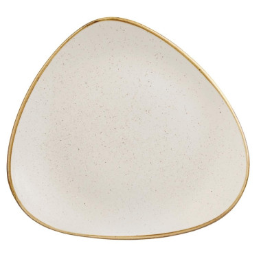 Assiettes triangulaires Stonecast Barley White 305mm (Lot de 6) - Churchill