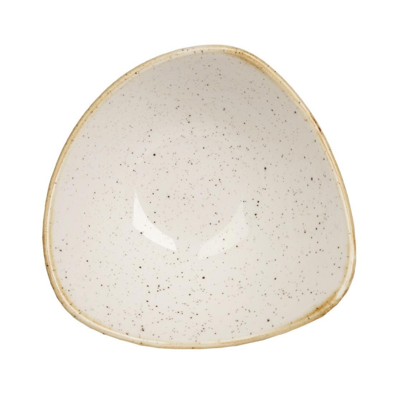 Bols triangulaires Stonecast Barley White 178mm (Lot de 12) - Churchill