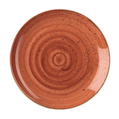 Assiettes rondes Stonecast Spiced Orange 260mm (Lot de 12) - Churchill