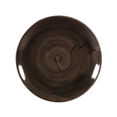 Assiettes avec rebord Stonecast Patina Black 288mm (Lot de 12) - Churchill