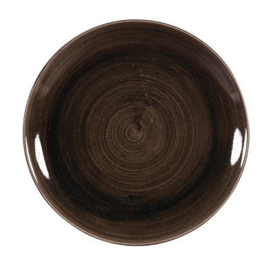Assiettes avec rebord Stonecast Patina Black 260mm (Lot de 12) - Churchill