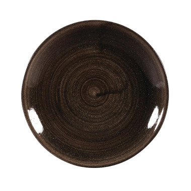 Assiettes avec rebord Stonecast Patina Black 165mm (Lot de 12) - Churchill