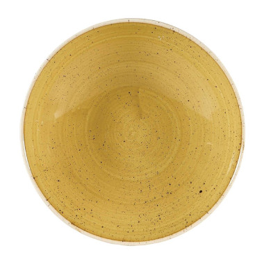 Assiettes coupes rondes Stonecast Mustard Seed Yellow 182mm (Lot de 12) - Churchill