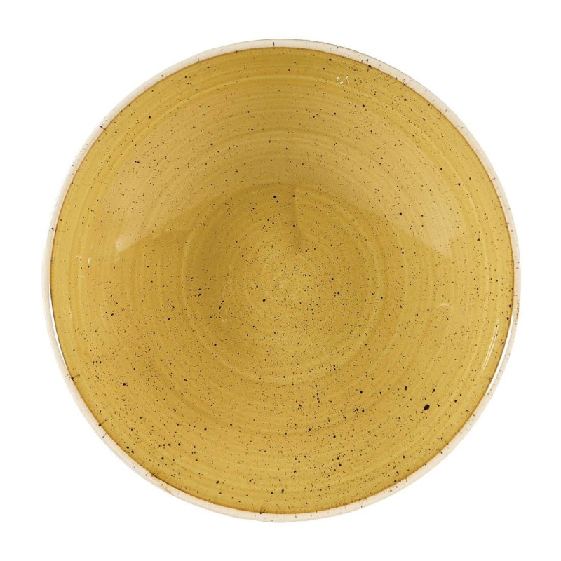 Assiettes coupes rondes Stonecast Mustard Seed Yellow 182mm (Lot de 12) - Churchill