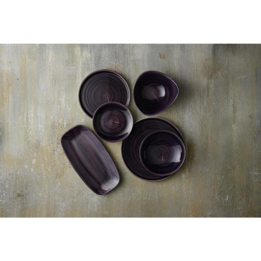 Bols triangulaires Stonecast Patina Purple 235mm (Lot de 12) - Churchill