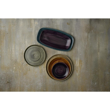 Bols triangulaires Stonecast Patina Purple 235mm (Lot de 12) - Churchill