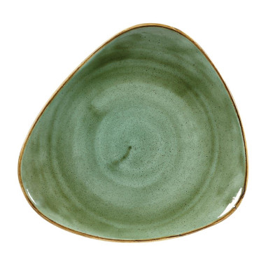 Assiettes triangulaires Stonecast Samphire Green 265mm (Lot de 12) - Churchill