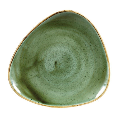 Assiettes triangulaires Stonecast Samphire Green 229mm (Lot de 12) - Churchill