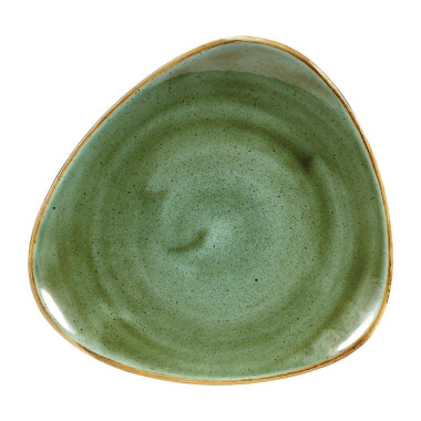 Assiettes triangulaires Stonecast Samphire Green 192mm (Lot de 12) - Churchill