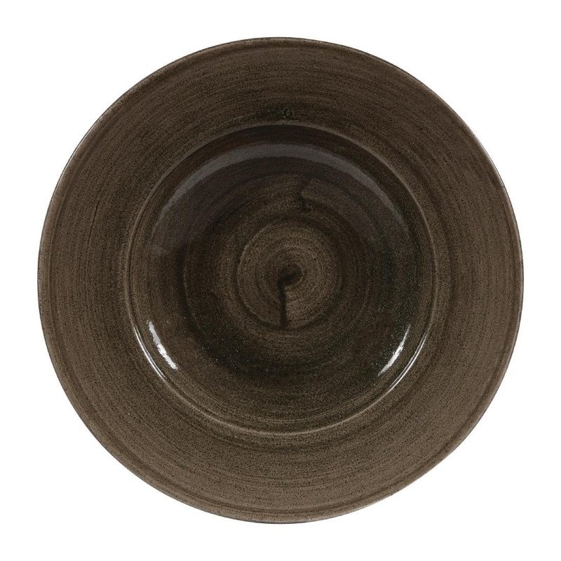 Bols à bord large Stonecast Patina Wide Iron Black 280mm (Lot de 12) - Churchill