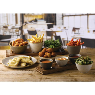 Pots à sauce Stonecast Barley White 60ml (Lot de 12) - Churchill