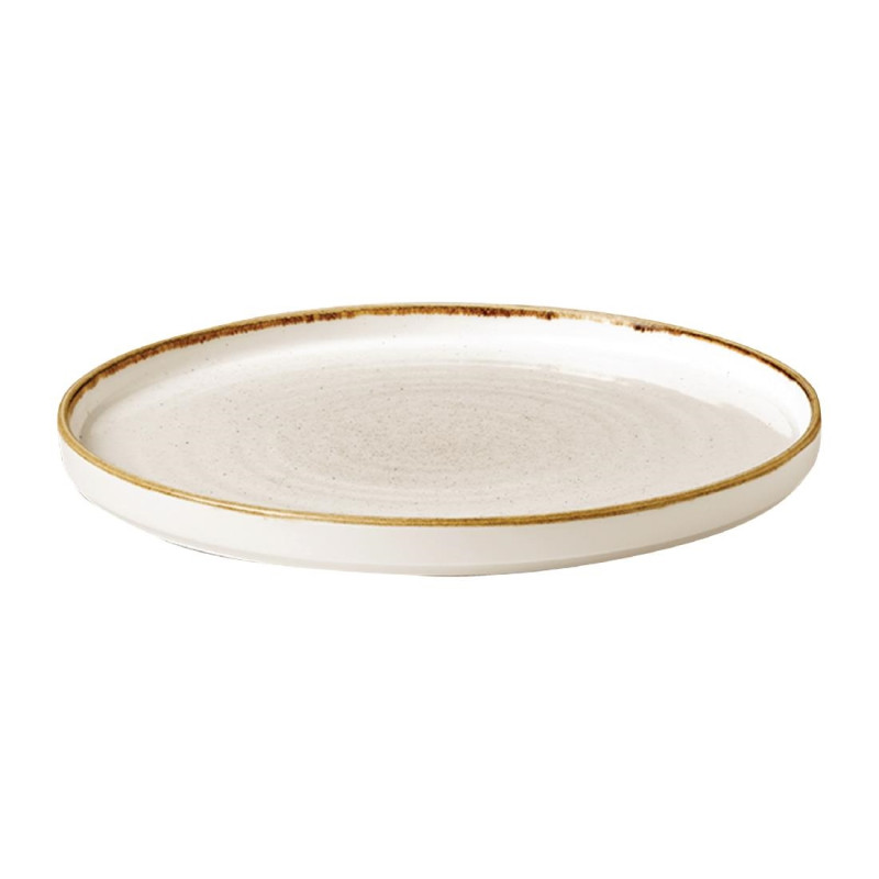 Assiettes avec rebord Stonecast Barley White 210mm (Lot de 6) - Churchill