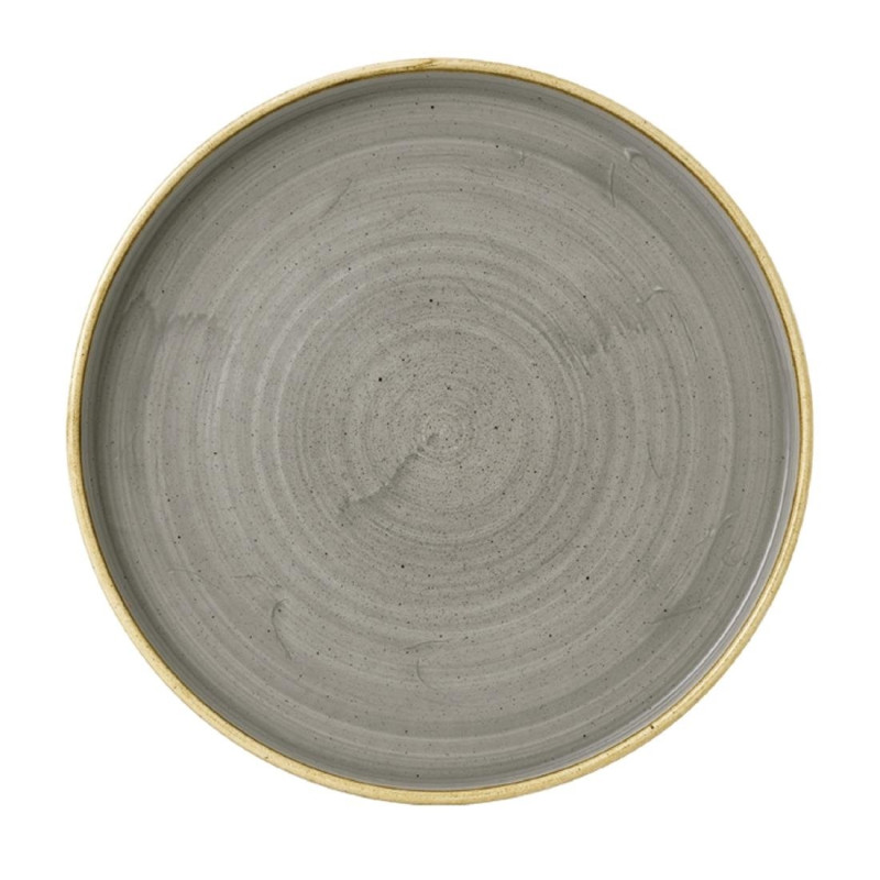 Assiettes avec rebord Stonecast Peppercorn Grey 260mm (Lot de 6) - Churchill
