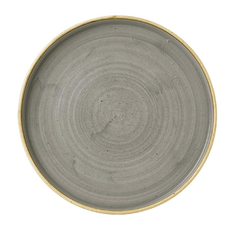 Assiettes avec rebord Stonecast Peppercorn Grey 210mm (Lot de 6) - Churchill